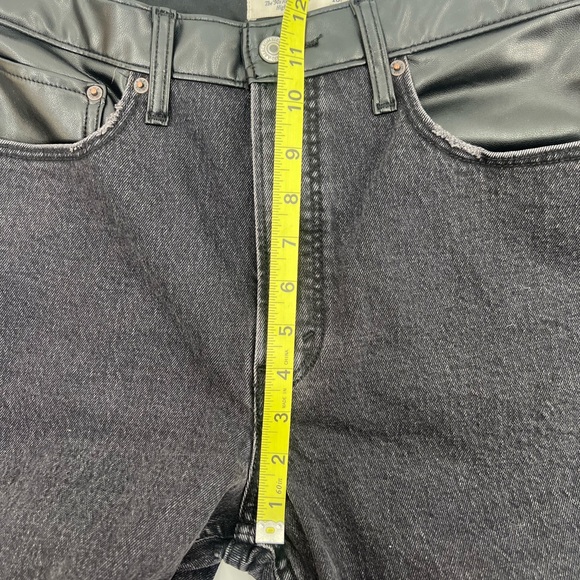 Abercrombie & Fitch Black 90s Relaxed High Rise Straight Leg Mixed Jean 30/10R - Picture 12 of 13